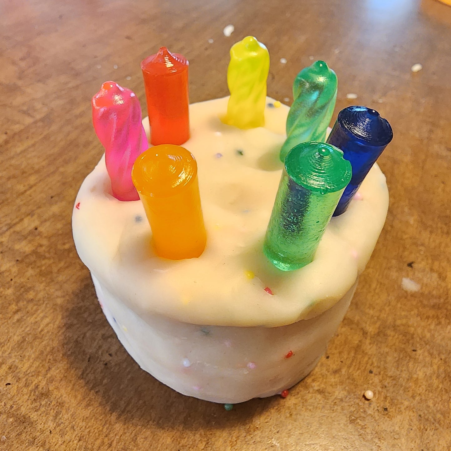 Birthday playdough jar