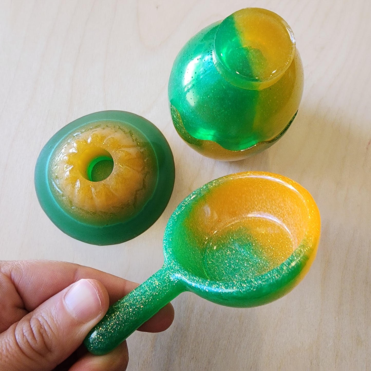Dino extras green/orange set