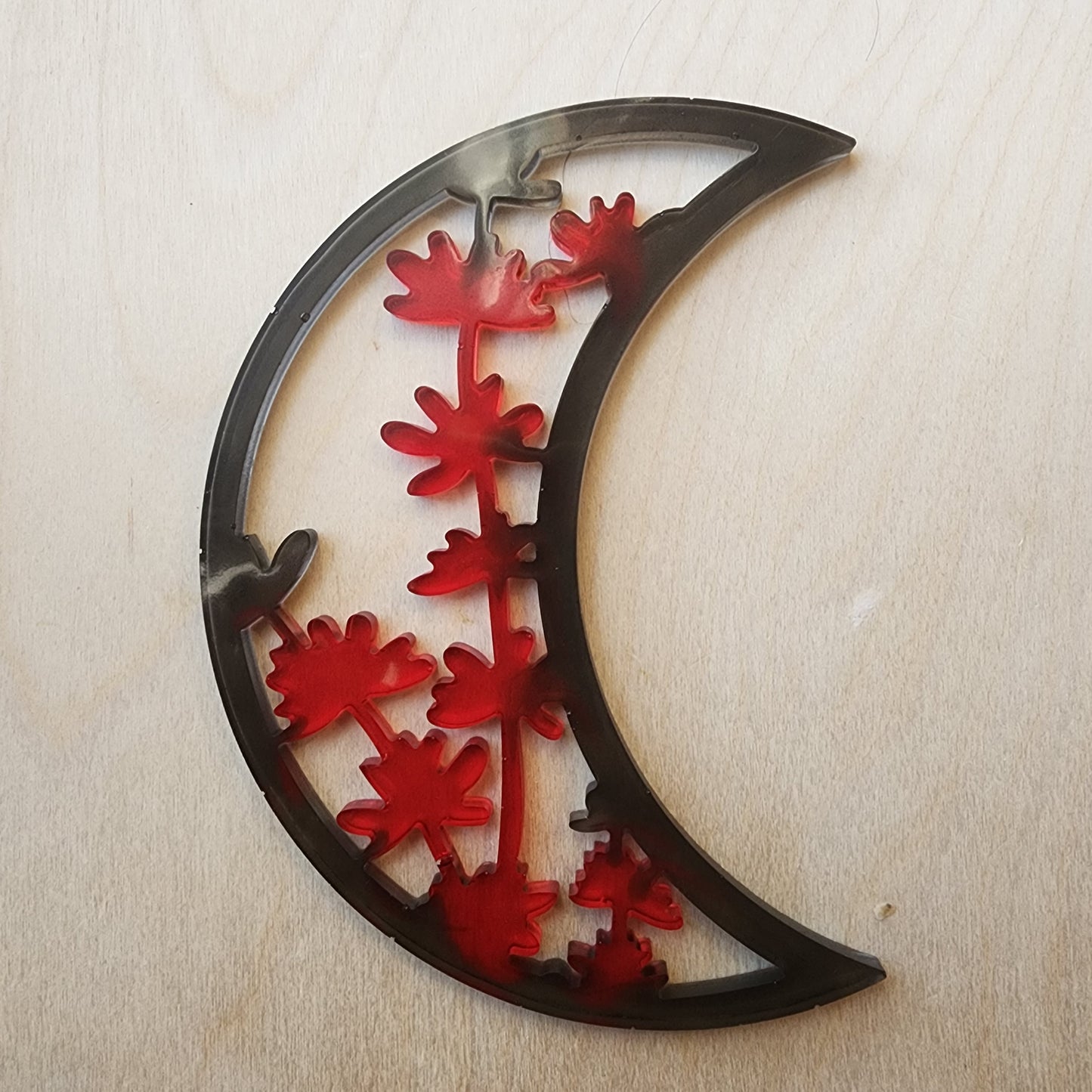 Flower moon wall decor