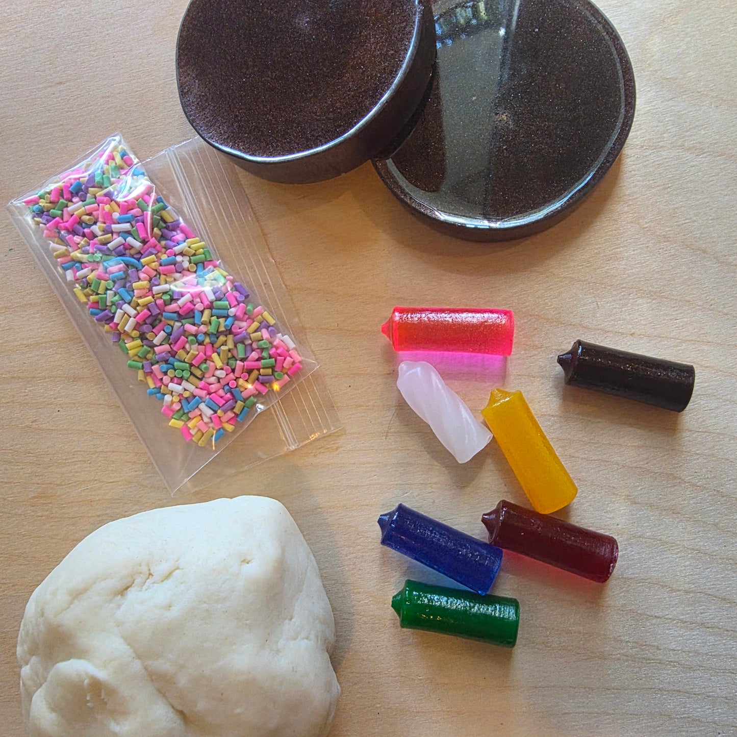 Birthday playdough jar