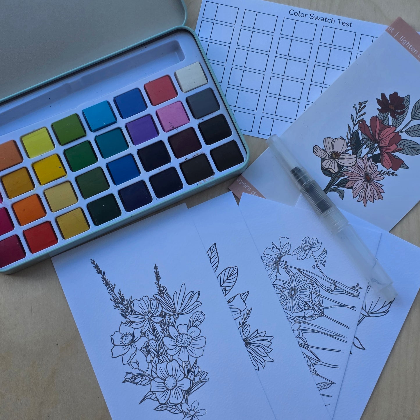 Wildflower Meadow watercolor kit
