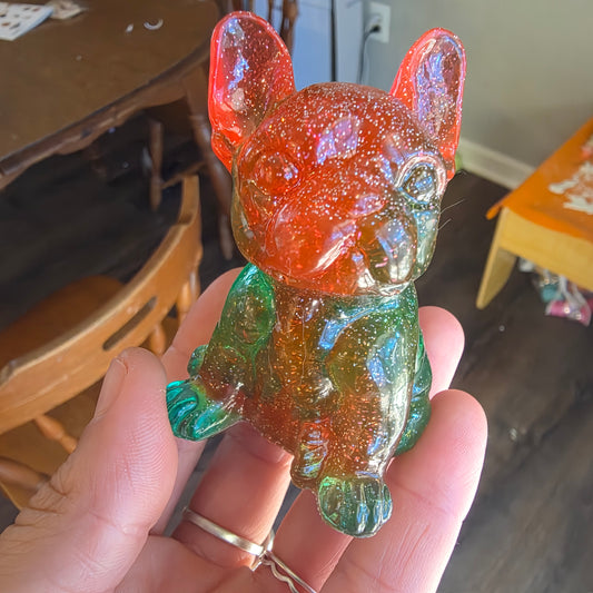 Overpour French bulldog figurine