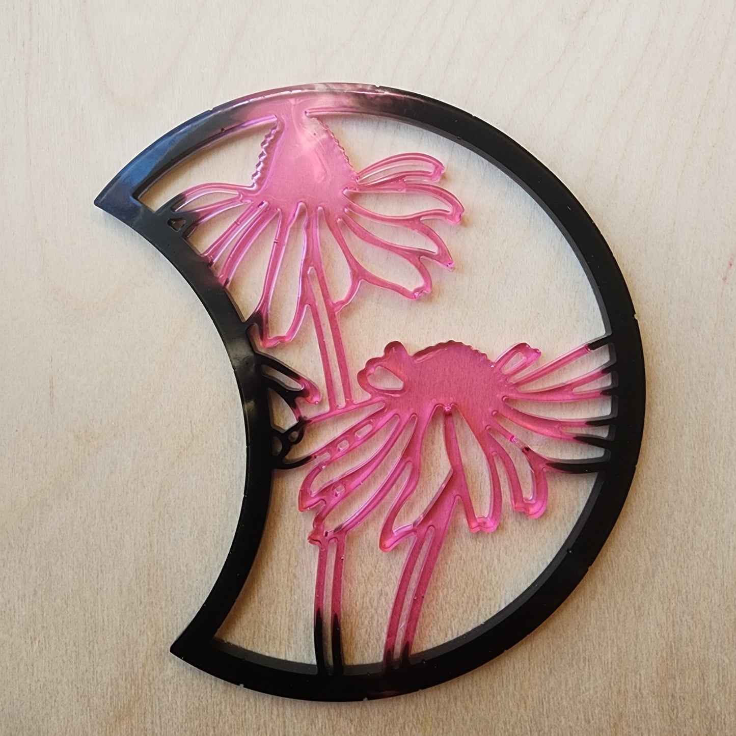 Flower moon wall decor