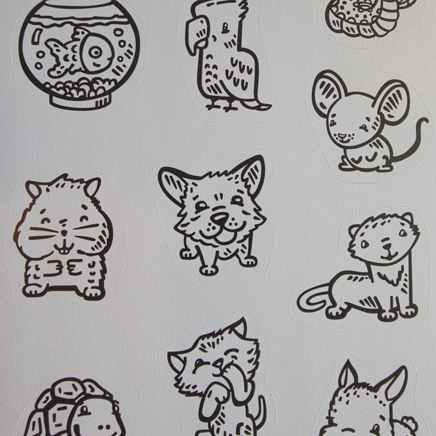 Pocket pets coloring sticker sheet