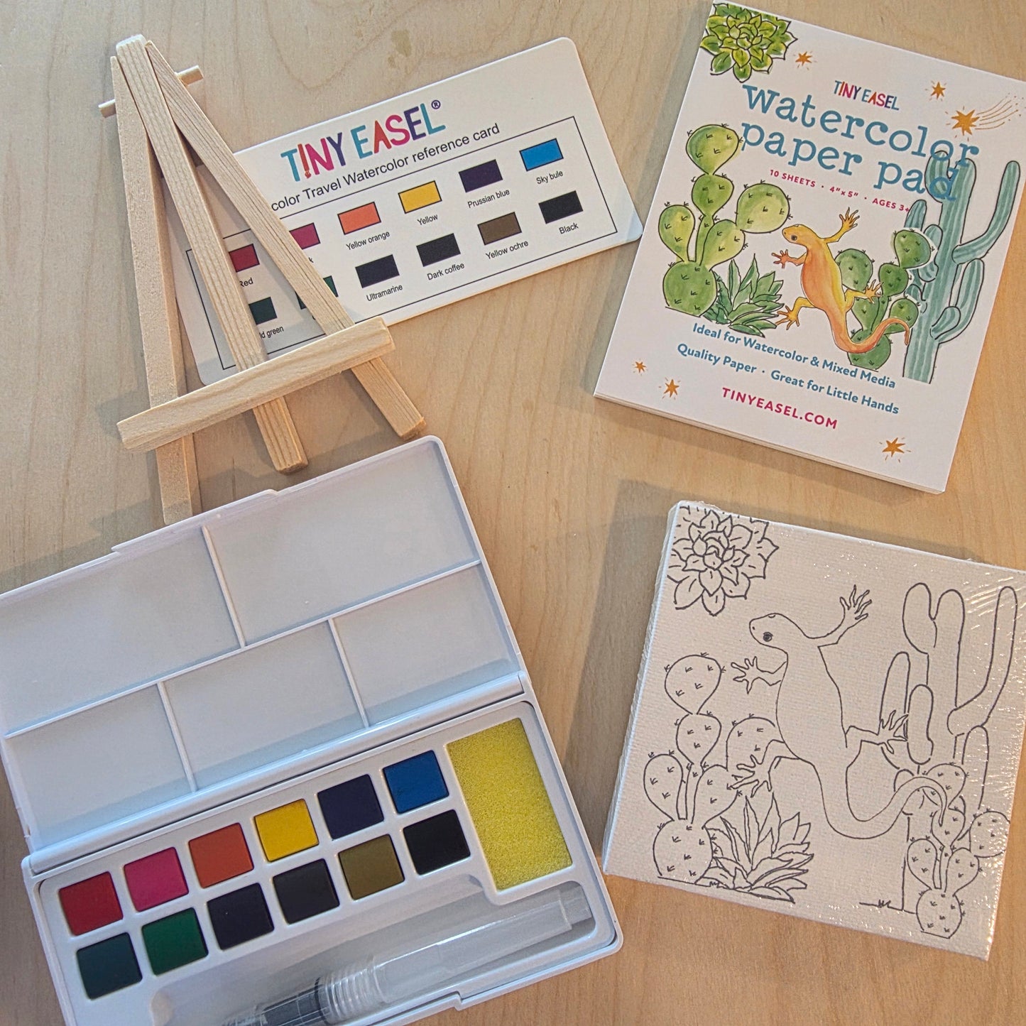 Tiny Easel Watercolor Travel Kit