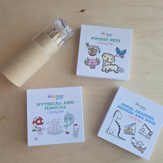 Mini Coloring books and pencils