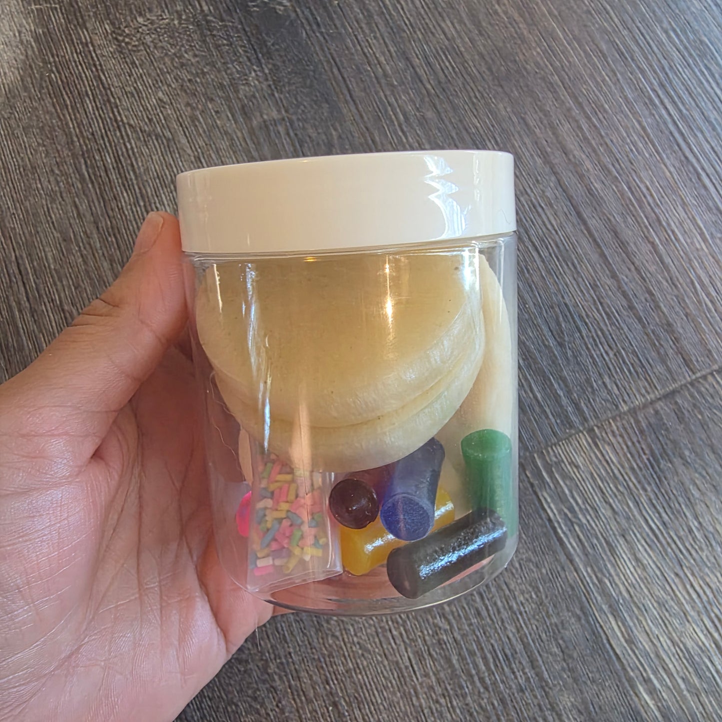 Birthday playdough jar