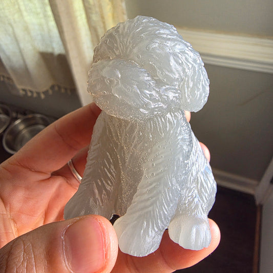 Overpour dog figurine